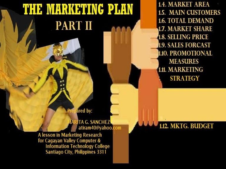 Lesson in Marketing Plan Part II includes the parts of ...