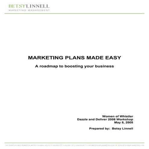 Marketing Plans Made Easy