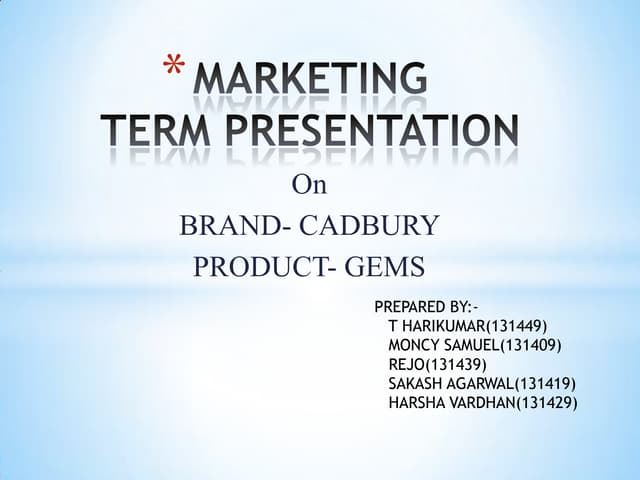 CADBURY-GEMS