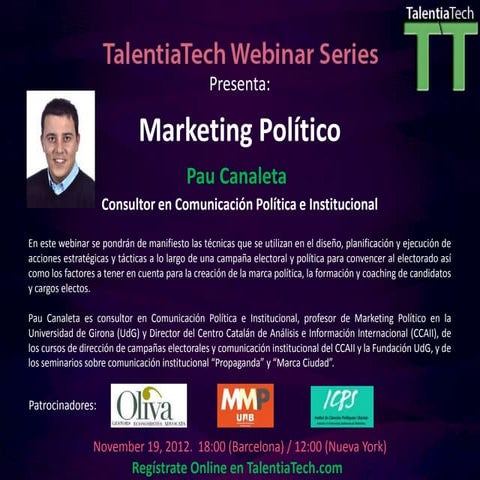 TT Webinar: Marketing Político.