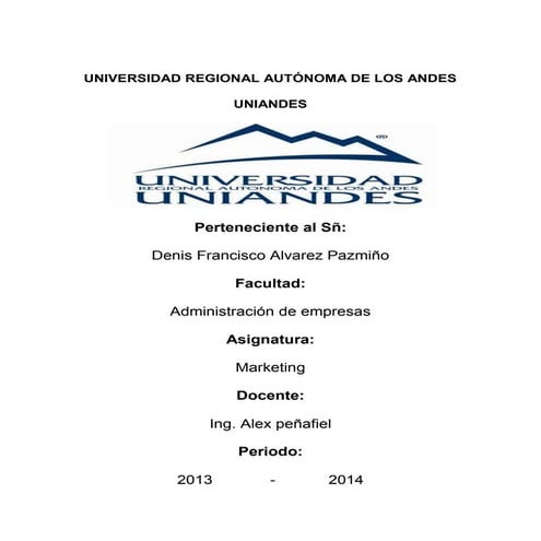 Marketing (portafolio) 6to Administracion de Empresas