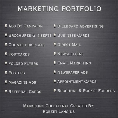 Marketing Portfolio for Ad Portal Marketing