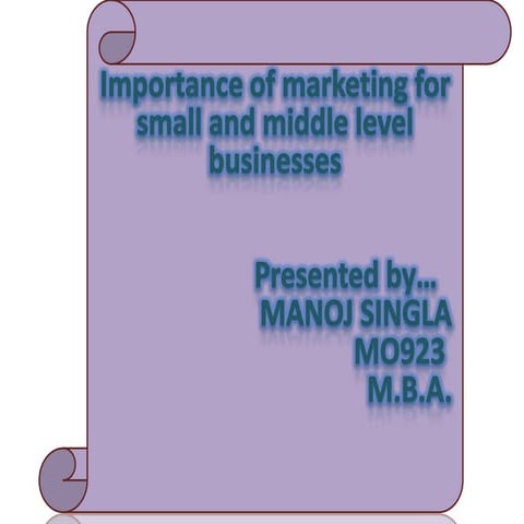 Marketing Ppt By Manoj Singla