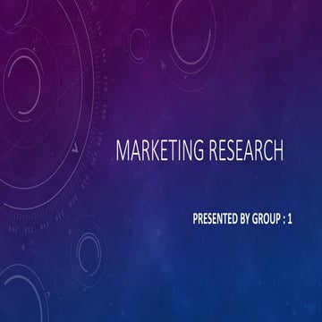 Marketing Presentation of market analysis