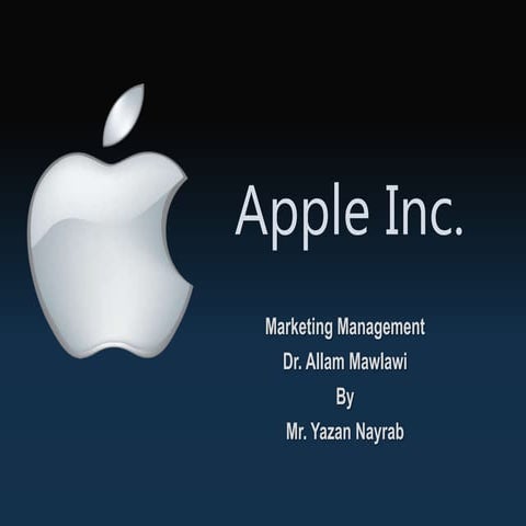 Marketing presentation for Apple inc.