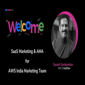 SaaS Marketing Fundamentals by Kissflow CEO Suresh Sambandam