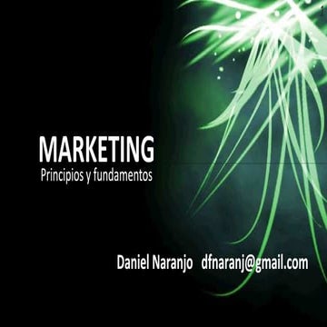 Marketing principios y fundamentos