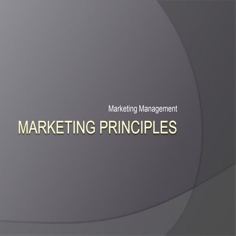 Marketing principles