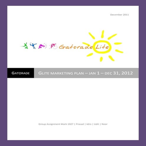 One year Marketing plan for Glite