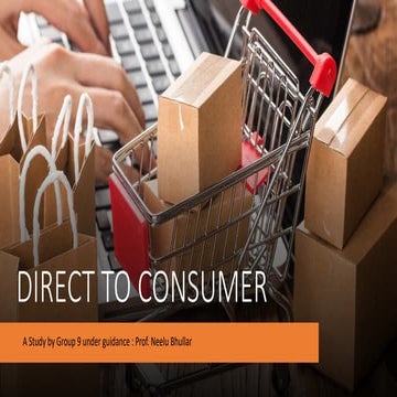 D2C Project Marketing MBA Semester 1 PPT