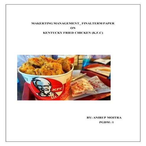 Marketing project kfc final term
