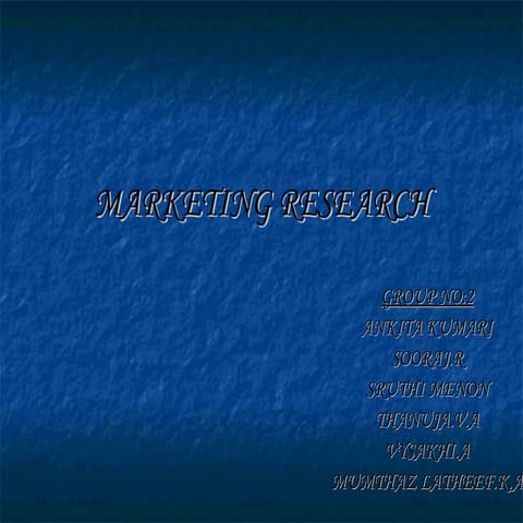 Marketing research(titto sunny)