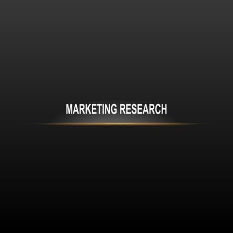 marketing Research for Business Setting.