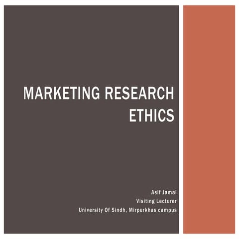 Marketing Research Ethics 