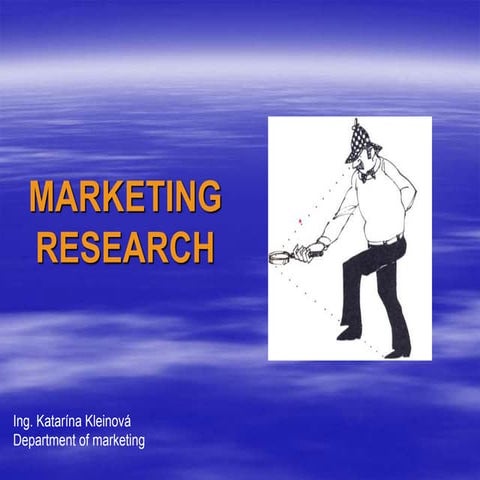 Marketing research II the systematic collecting, recording and analyzing of i...