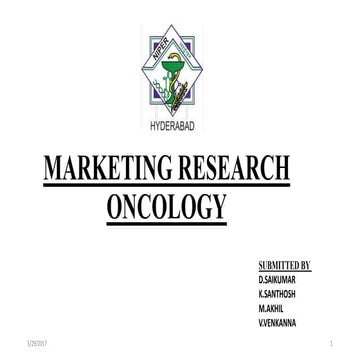 Marketing research oncology