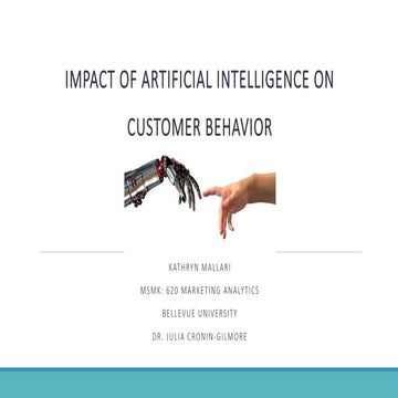 Impact of artificial intelligence on customer behavior | PPTX