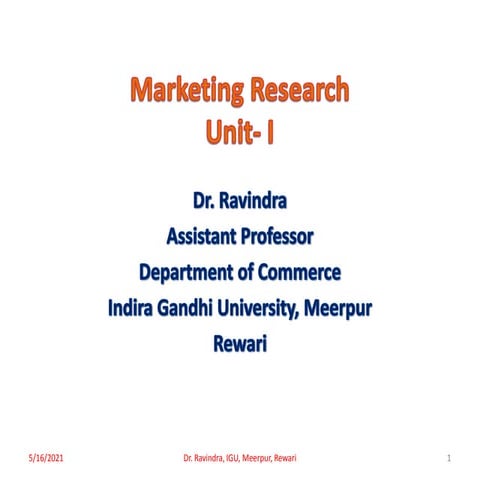 Marketing Research PPTs - I