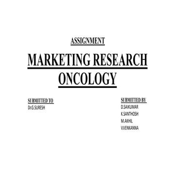 market research oncology