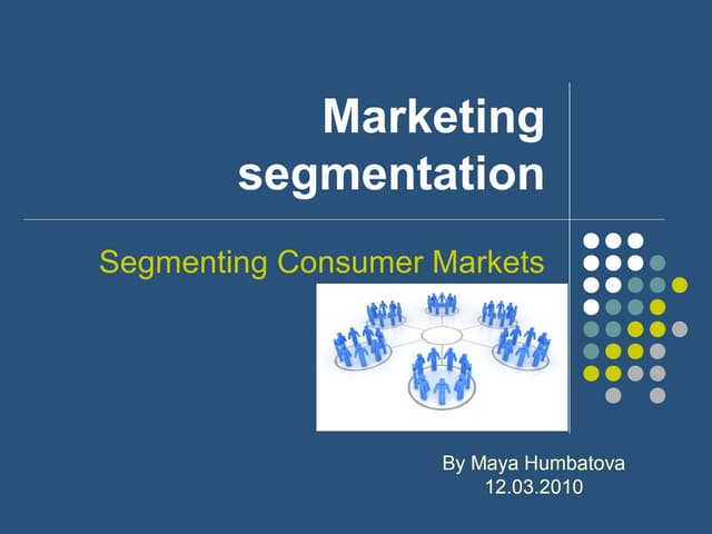  Marketing segmentation