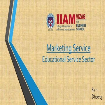 Marketing service education sector in india