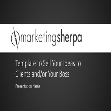 Template to Sell Your Ideas to Your Boss