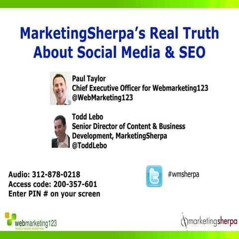 MarketingSherpa's Real Truth About Social Media & SEO