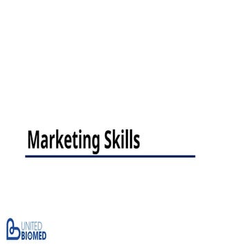 Marketing Skills - Market Segmentation, SWOT Analysis, Avdertizing, Market Re...