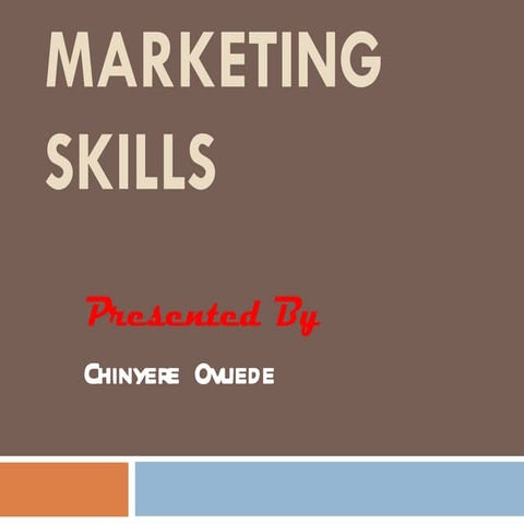 Marketing skills presentation