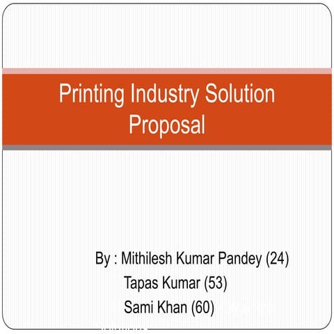 Marketing solution proposal-MIS