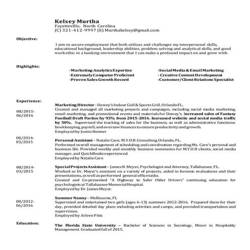 Kelsey Murtha Resume
