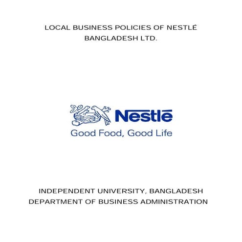 Marketing startegy of nestle bangladesh ltd.