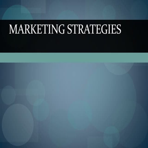 Marketing strategies