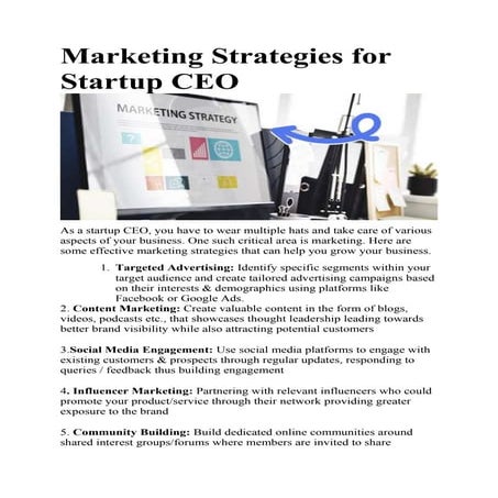 Marketing Strategies for Startup CEO.docx