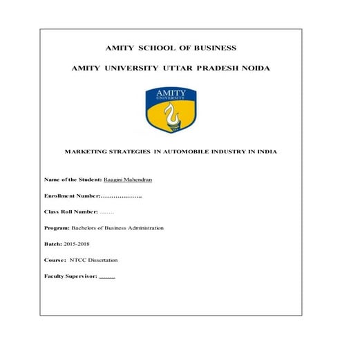 Marketing strategies in automobile industry in india