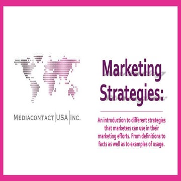Marketing Strategies Part 2 of 2