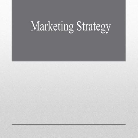 Marketing strategy | Planning