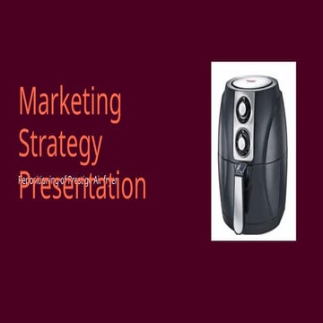 Marketing air fryer for marketing related exercise