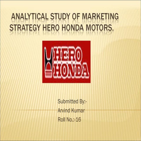 Marketing strategy hero_honda_moters