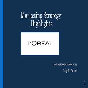 Marketing Strategy L'oreal