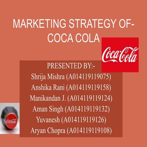 Marketing strategy of  coca cola