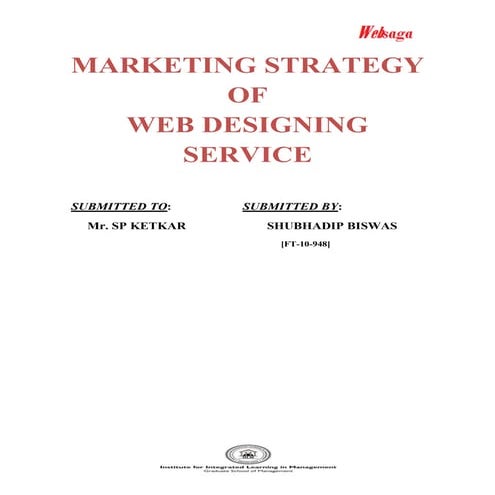 Marketing strategy of web designing service -by group a14