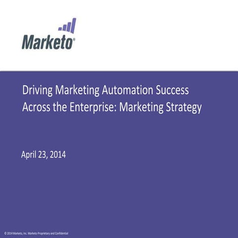 Driving Marketing Automation Success Across the Enterprise: Marketing Strategy