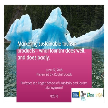 Marketing Sustainable Tourism Products | PDF - Sustainable Tourism Products For Consumers