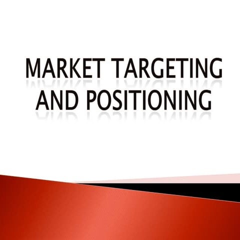 Marketing targeting & positioning