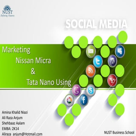 Marketing Tata Nano and Nissan Micra using social media (Ali Raza Anjum)
