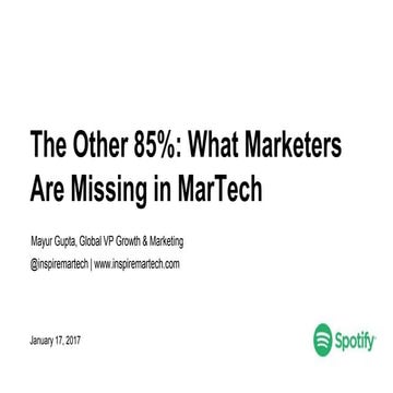 Marketing technology   where is the other 85