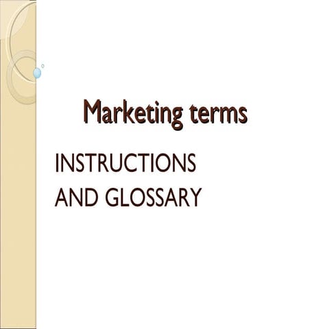 Marketing terms