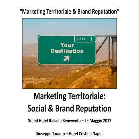 “Marketing territoriale social & brand reputation”   giuseppe taranto