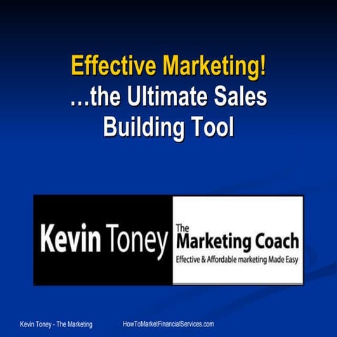 Marketing..The Ultimate Sales Building Tool
